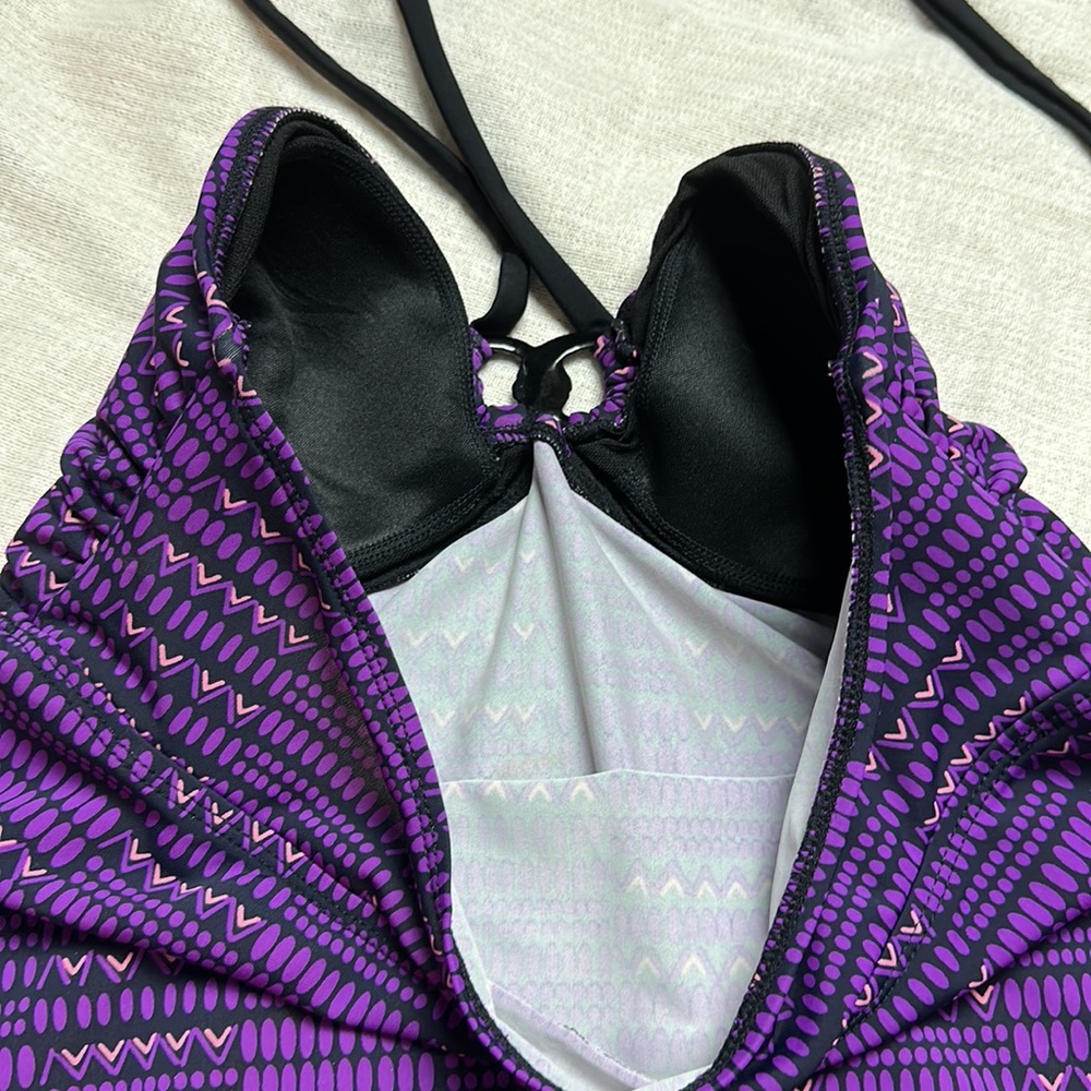 Liz Lange maternity for target purple medium tankini top. - Picture 7 of 8